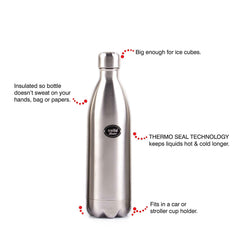 Cello Swift Stainless Steel Flask | Silver | 1 Pc