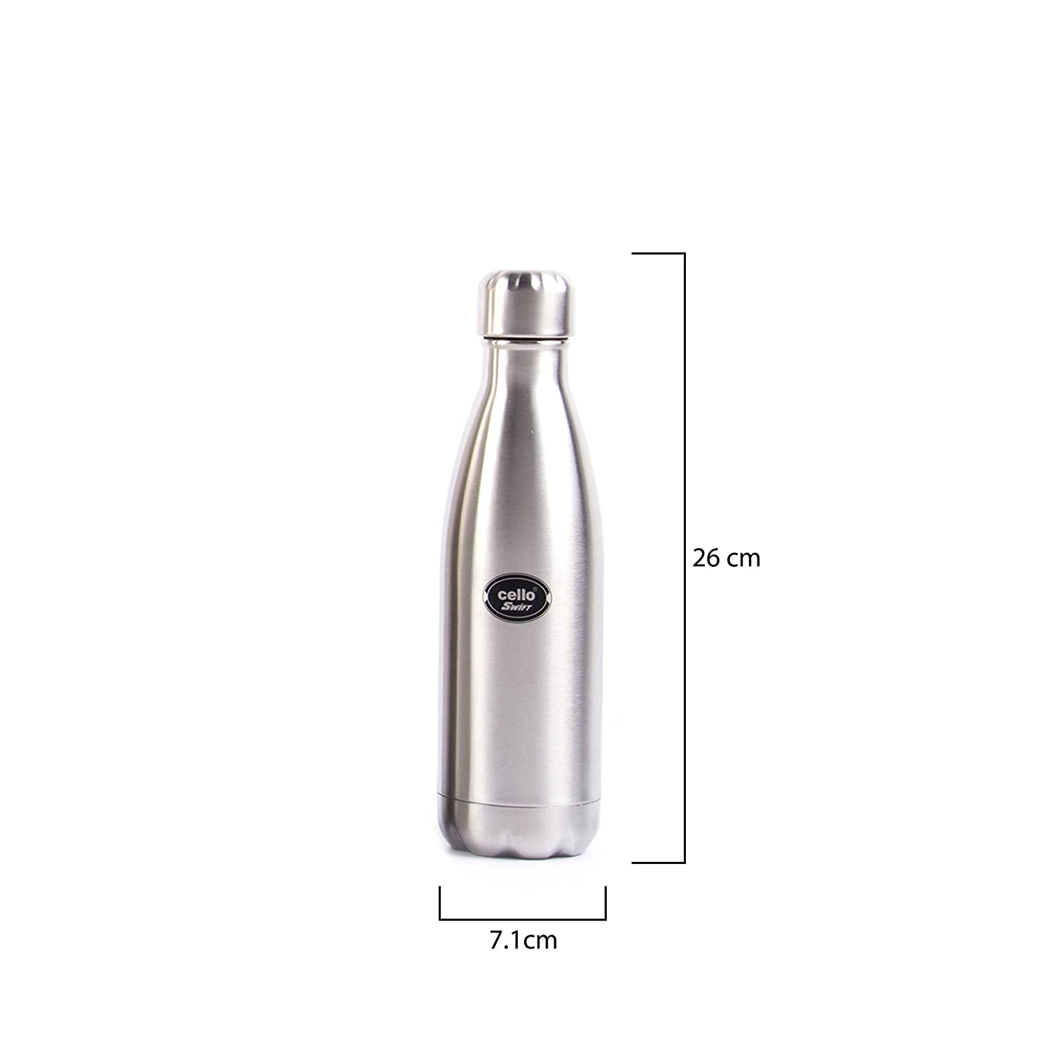 Cello Swift Stainless Steel Flask | Silver | 1 Pc