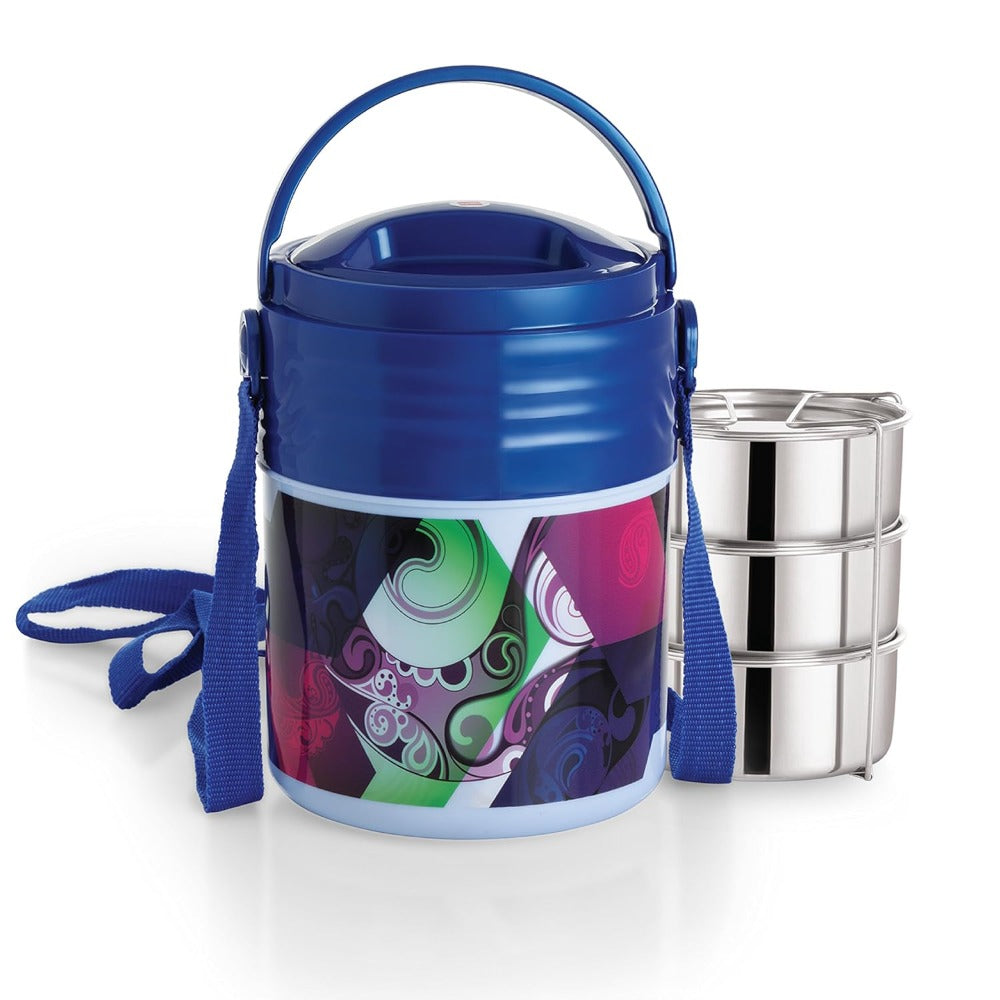 Cello Meal Kit Insulated Tiffin with Stainless Steel Containers