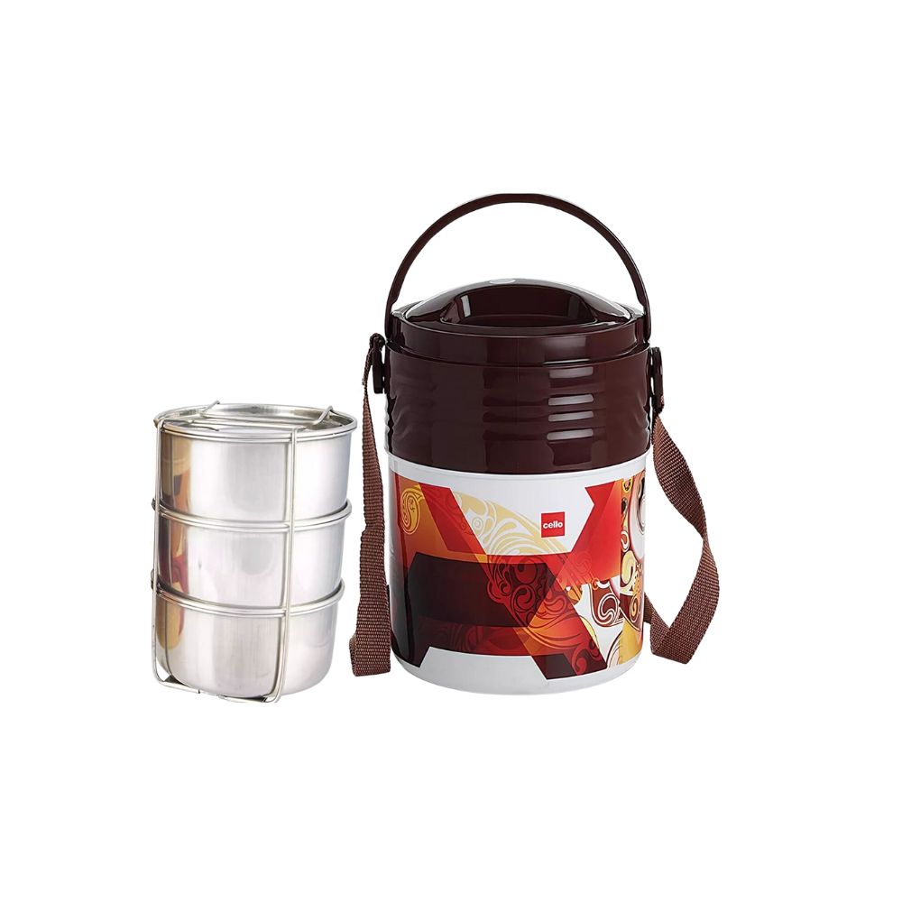 Cello Meal Kit Insulated Tiffin with Stainless Steel Containers