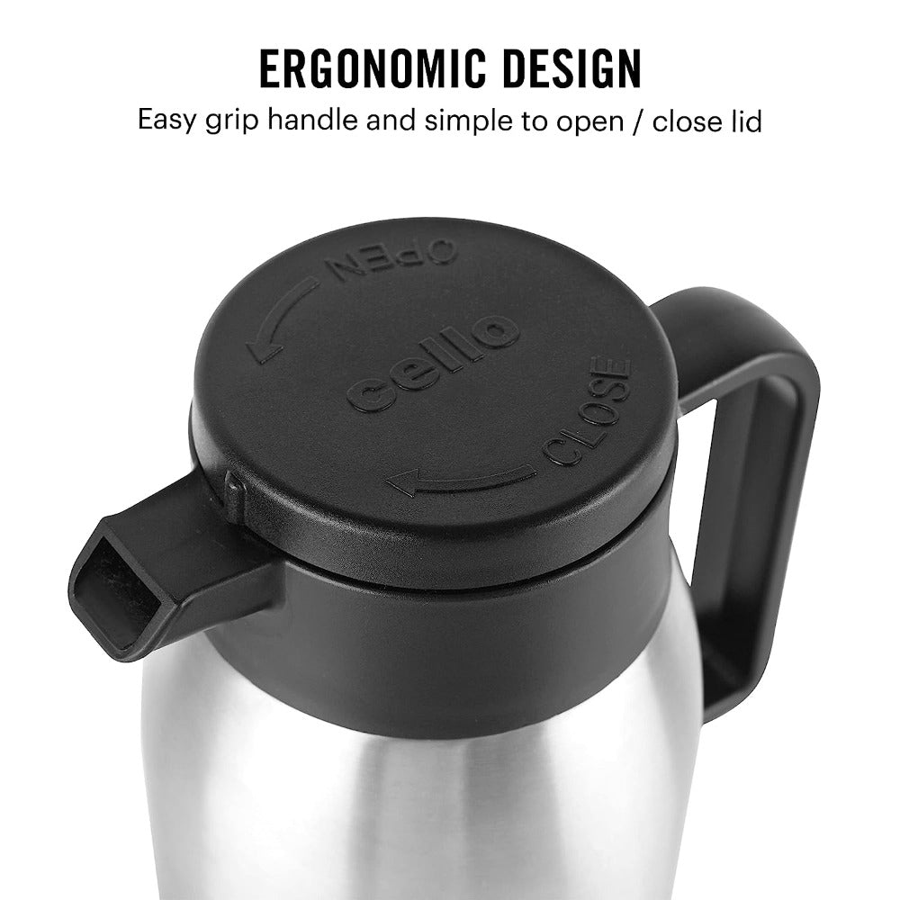 Cello Livia Stainless Steel Vacusteel Carafe | Silver | 1 Pc