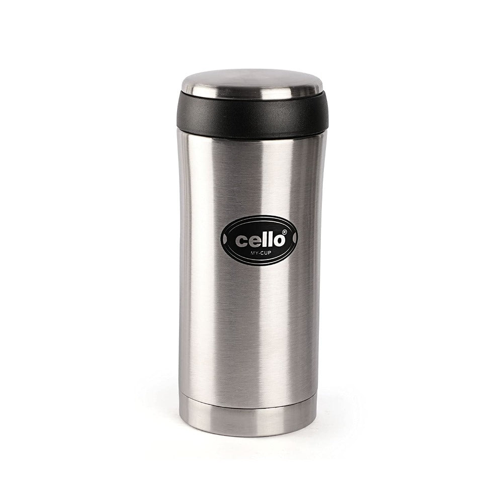 Cello My Cup Stainless Steel Vacuum Insulated Flask | Hot and Cold | Silver | 1 Pc