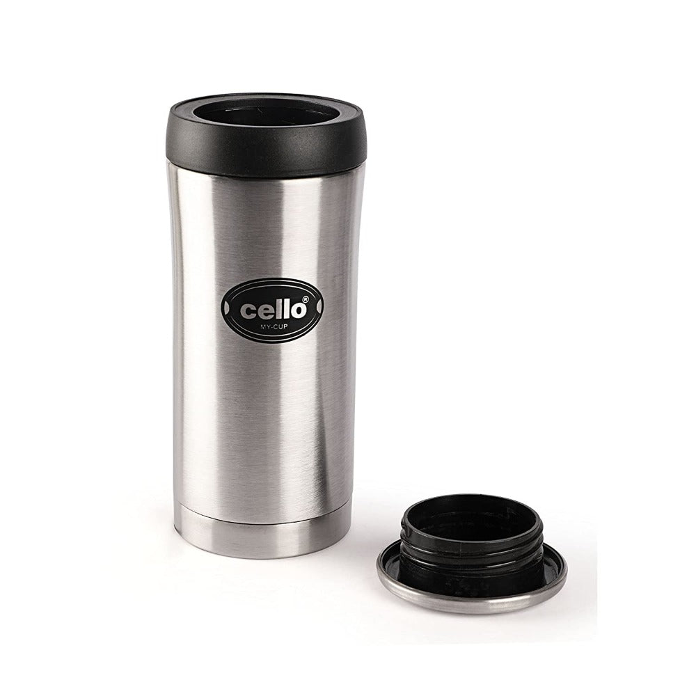 Cello My Cup Stainless Steel Vacuum Insulated Flask | Hot and Cold | Silver | 1 Pc