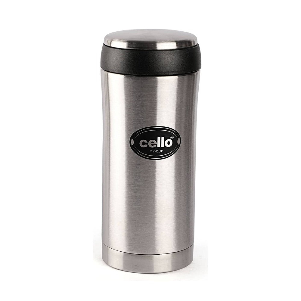 Cello My Cup Stainless Steel Vacuum Insulated Flask | Hot and Cold | Silver | 1 Pc
