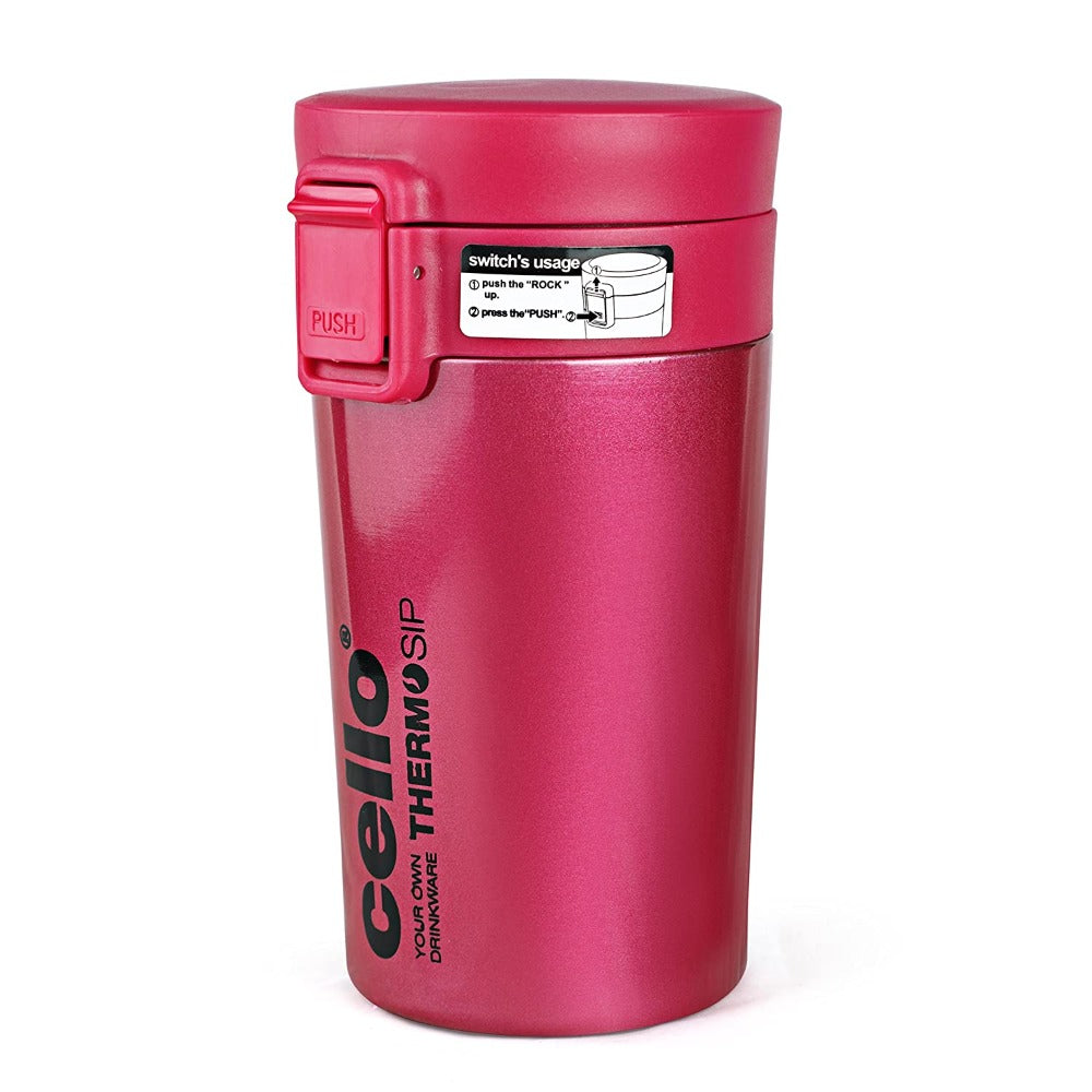 Cello Monty Vacuum Insulated Travel Mug | Hot and Cold | Flask for Travel | 1 Pc