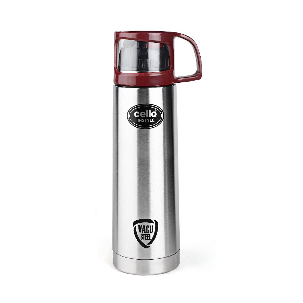 Cello Instyle Stainless Steel Vacusteel Flask | Silver | 1 Pc