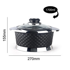 Cello Aristocrat Plastic Casserole | Set of 3 Pcs | Black
