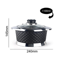 Cello Aristocrat Plastic Casserole | Set of 3 Pcs | Black
