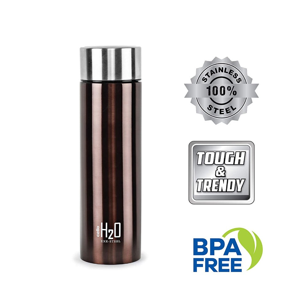 Cello H2O Stainless Steel 1000 ML Water Bottle | 1 Pc