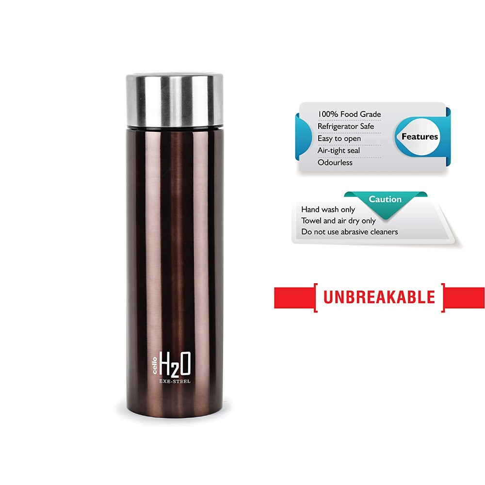 Cello H2O Stainless Steel 1000 ML Water Bottle | 1 Pc