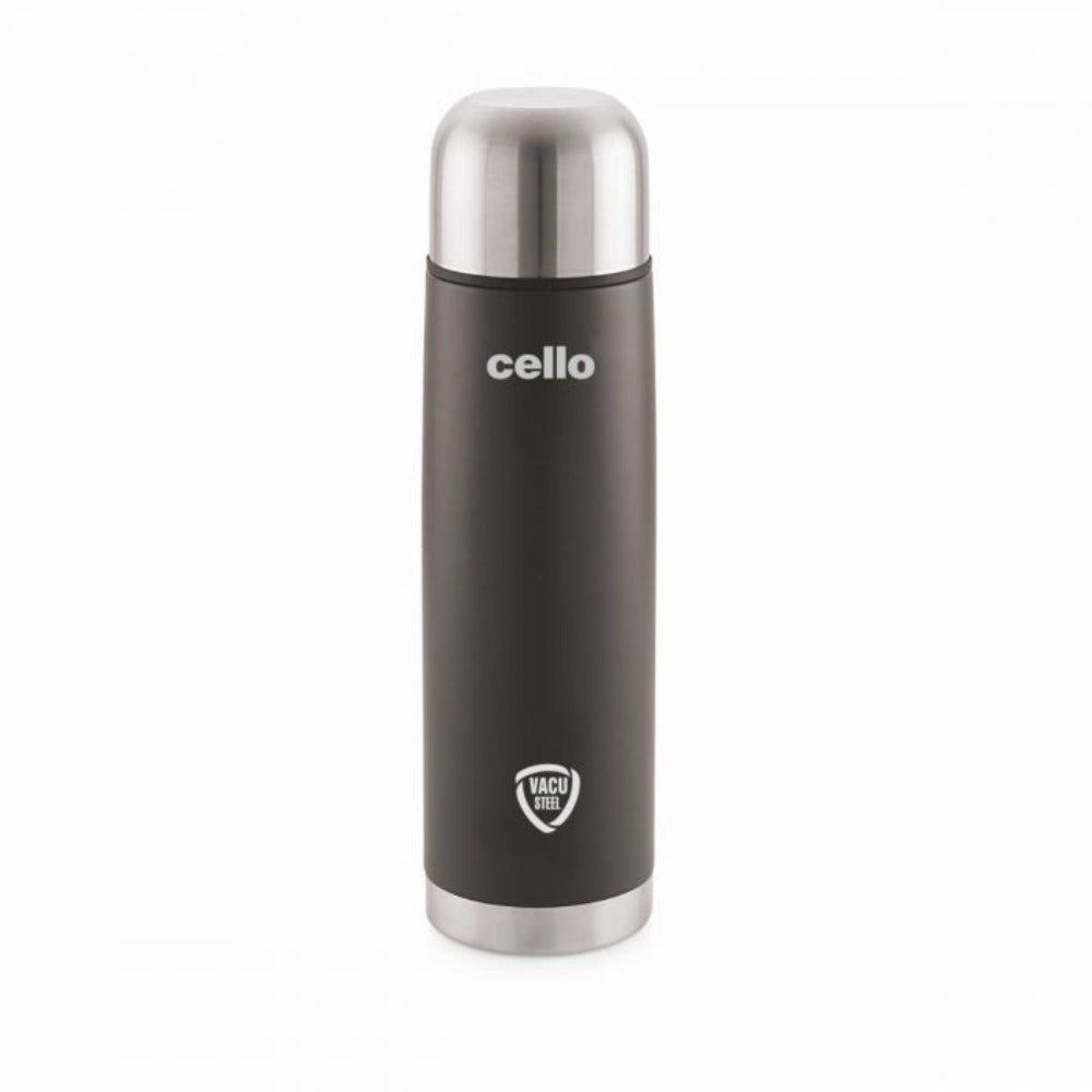 Cello Duro Flip Tuff Steel Water Bottle with Durable DTP Coating | 1 Pc