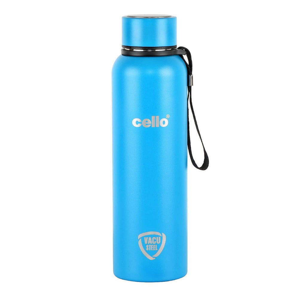 Cello Duro Kent Tuff Steel Water Bottle with Durable DTP Coating | 1 Pc