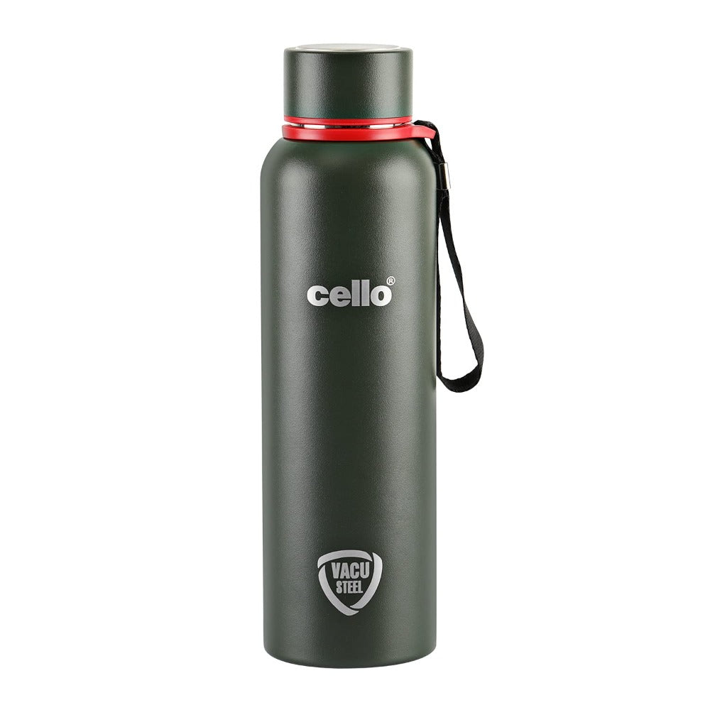 Cello Duro Kent Tuff Steel Water Bottle with Durable DTP Coating | 1 Pc
