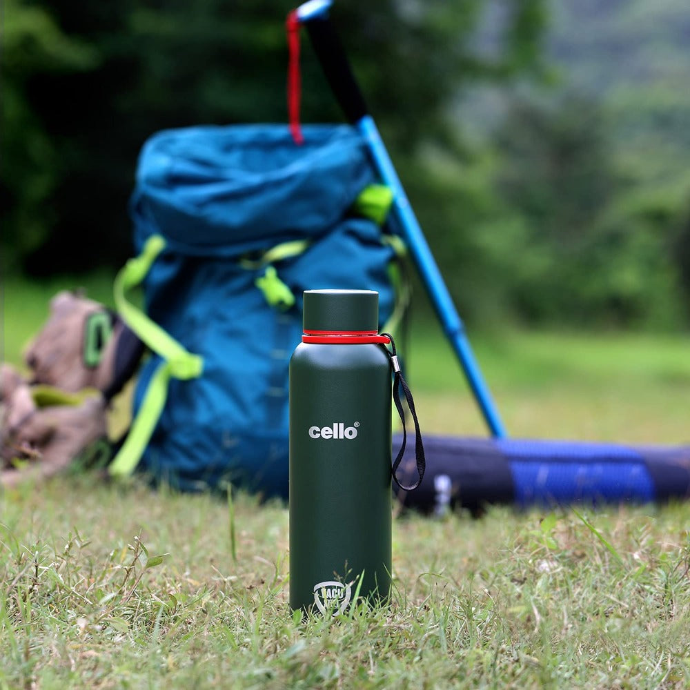 Cello Duro Kent Tuff Steel Water Bottle with Durable DTP Coating | 1 Pc