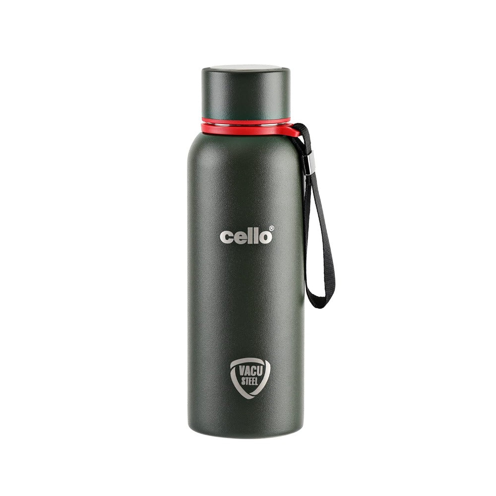 Cello Duro Kent Tuff Steel Water Bottle with Durable DTP Coating | 1 Pc