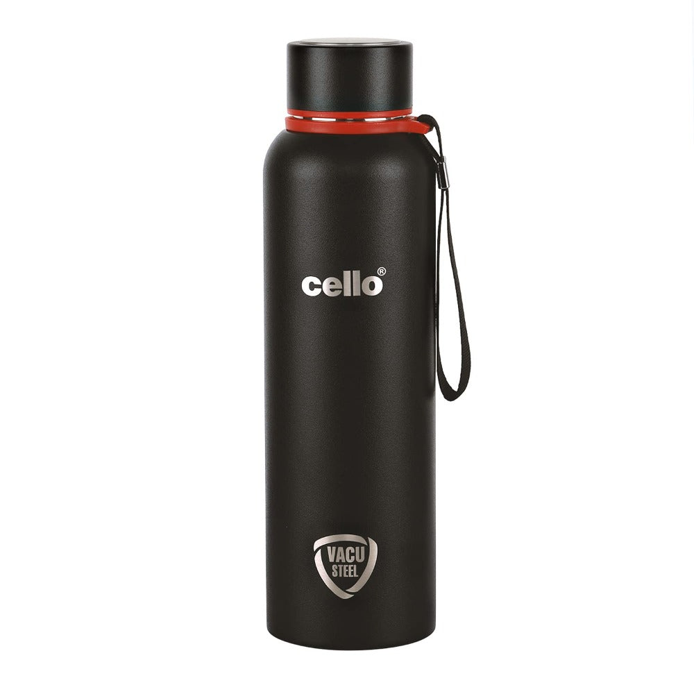 Cello Duro Kent Tuff Steel Water Bottle with Durable DTP Coating | 1 Pc
