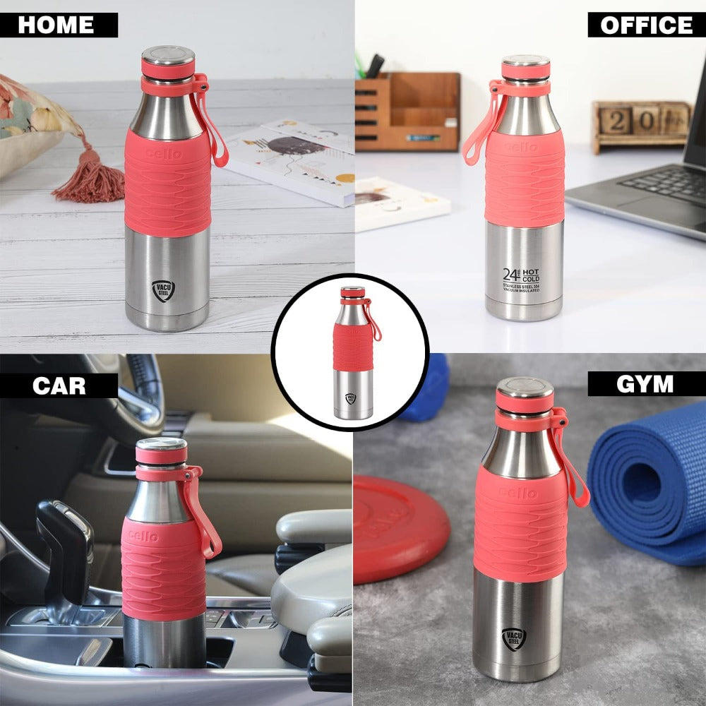 Cello Grip Max 900 ML Double Wall Stainless Steel Water Bottle | 1 Pc