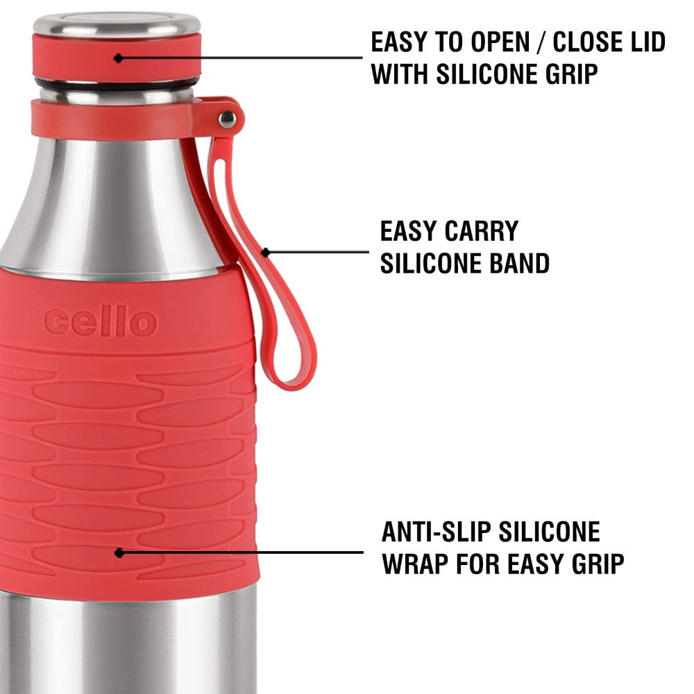Cello Grip Max 900 ML Double Wall Stainless Steel Water Bottle | 1 Pc