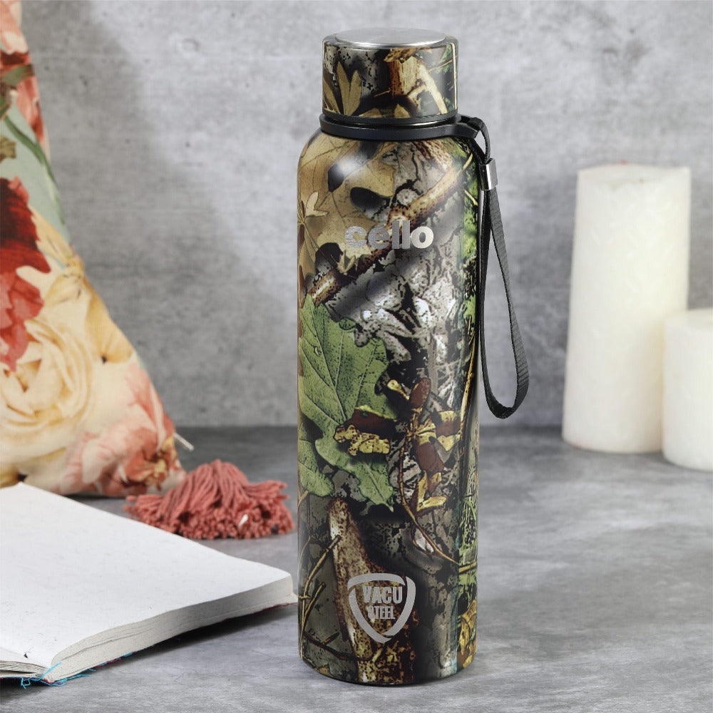Cello Deezee Kent 900 ML Tuff Steel Water Bottle with Durable DTP Coating | 1 Pc