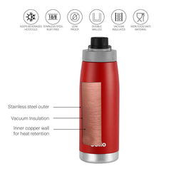 Cello Duro Sports Tuff Steel 1100 ML Water Bottle with Durable DTP Coating | 1 Pc