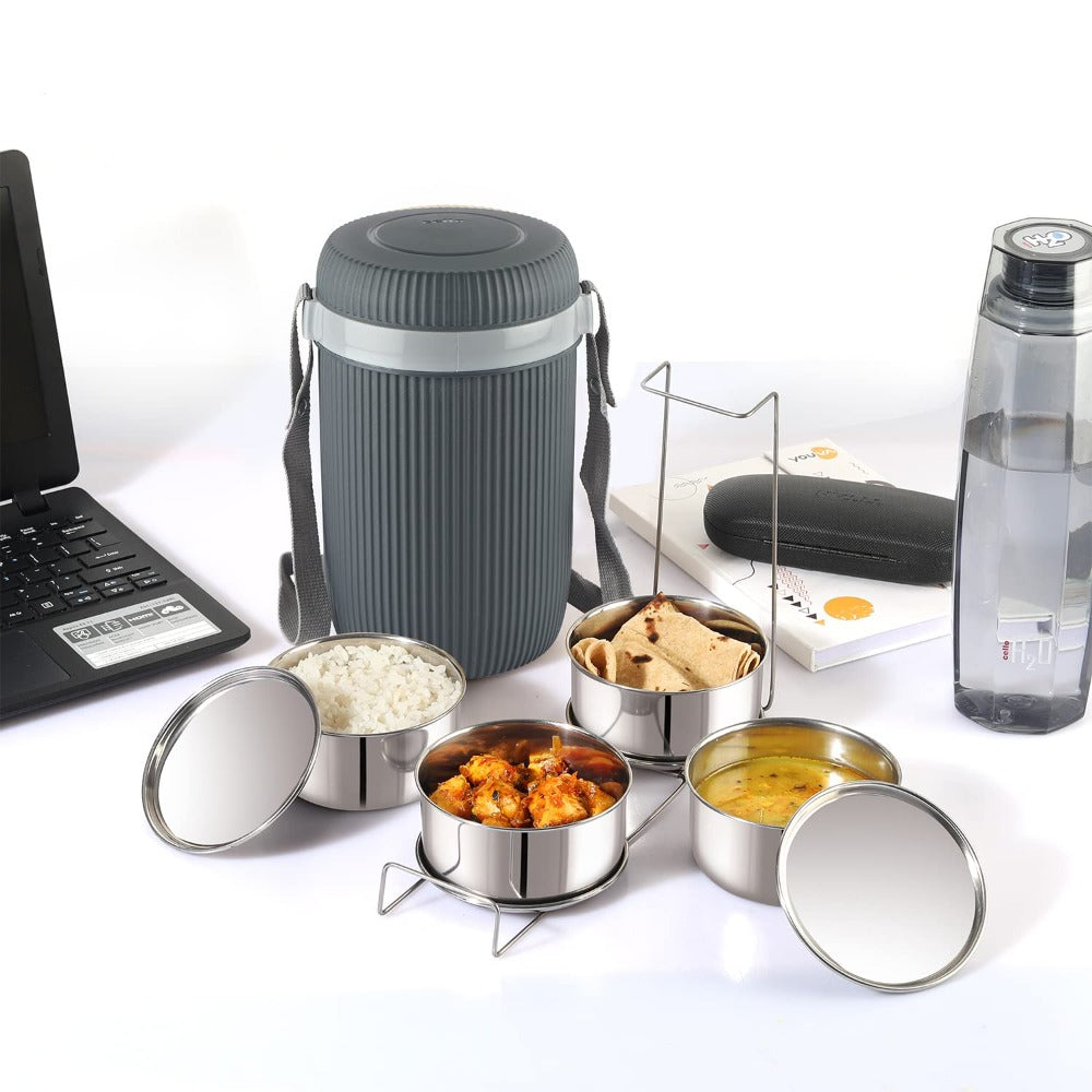 Cello Wow Insulated Lunch Box with Stainless Steel Container | Office Tiffin