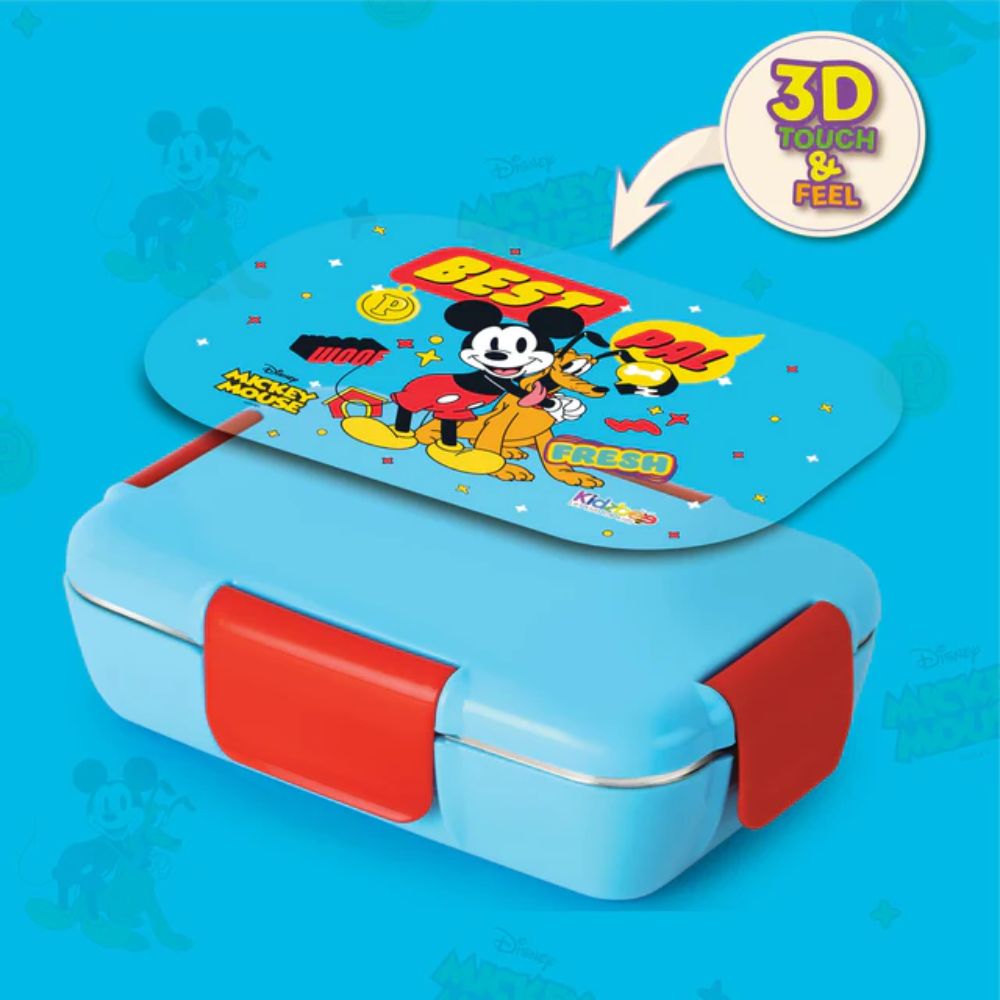 Cello Kidzbee Magnus Plastic Insulated Kids Lunch Box with Inner Steel | 3D Touch & Feel Designs Lunch Box | 1 Pc