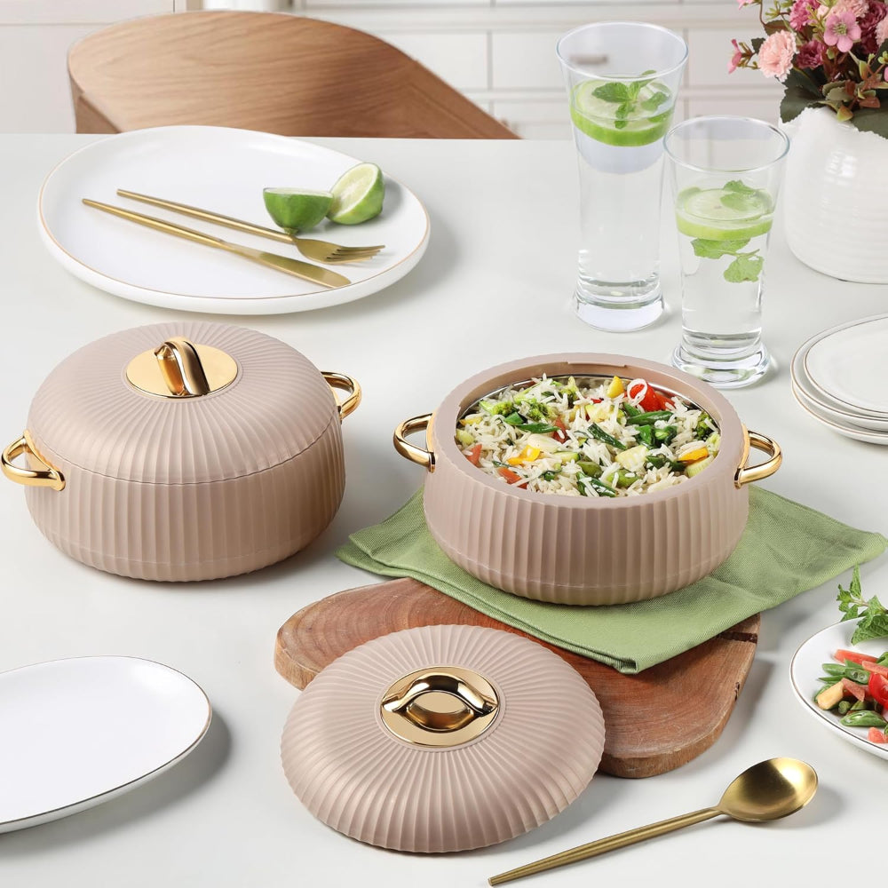 Cello Aurum Luxury Insulated Casserole Set | Set of 2 Pcs