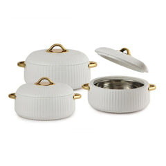 Cello Aurum Luxury Insulated Casserole Set | Set of 3 Pcs