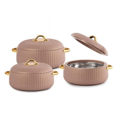 Cello Aurum Luxury Insulated Casserole Set | Set of 3 Pcs