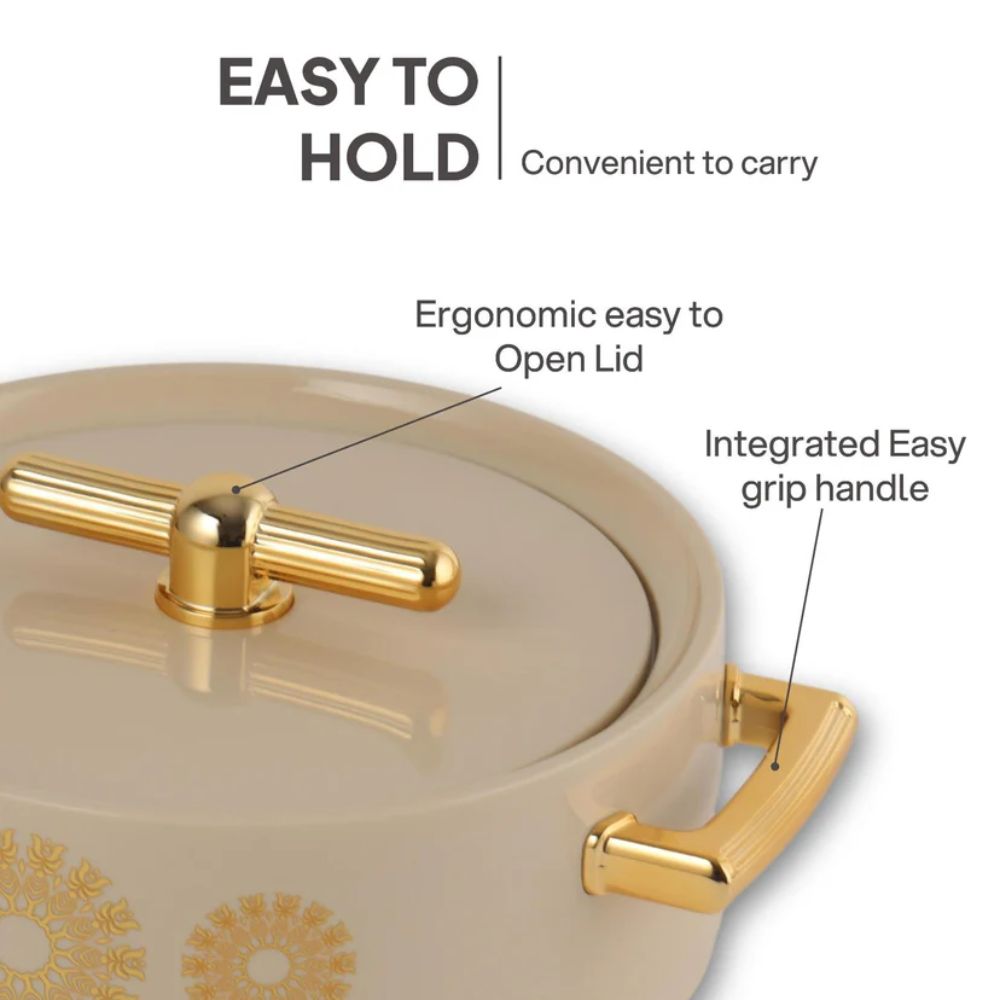 Cello Jewel Inner Stainless Steel Insulated Casserole Set | Set of 3 Pcs