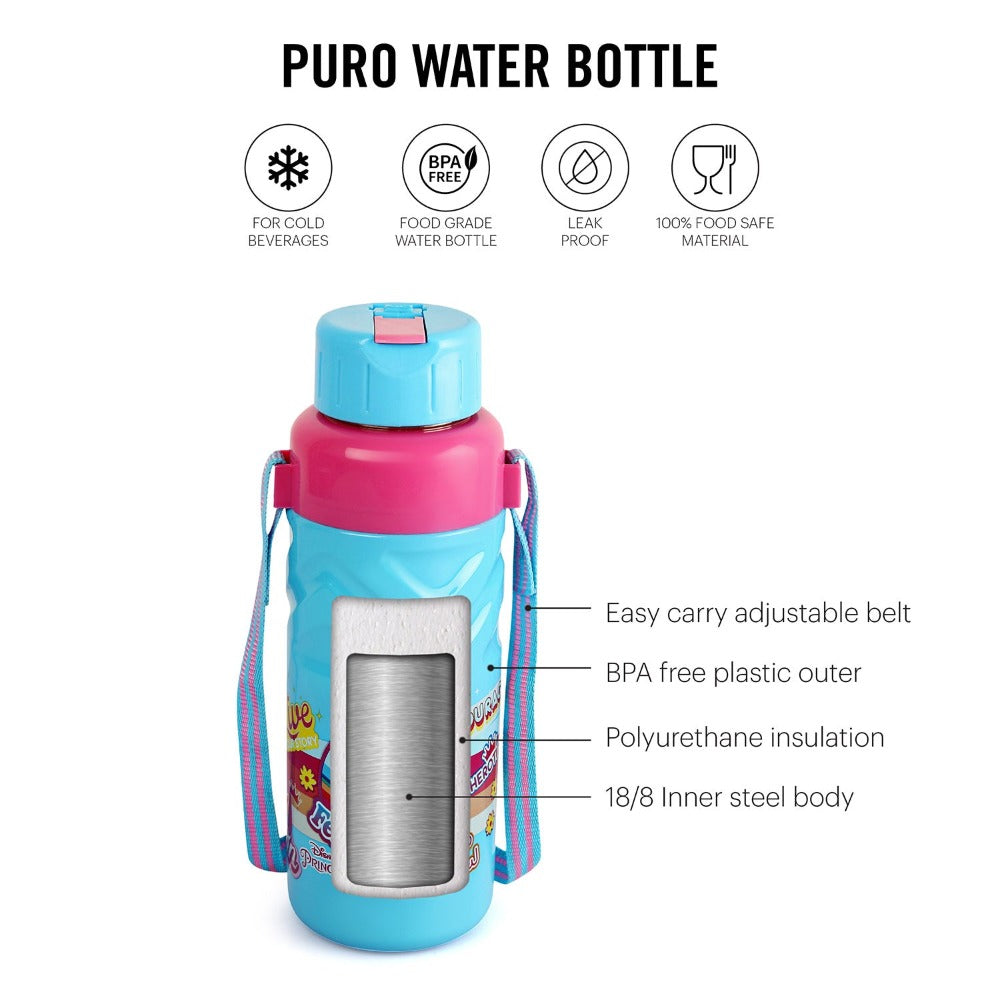 Cello Puro Steel-X Debby Insulated Bottle with Stainless Steel Inner | 1 Pc