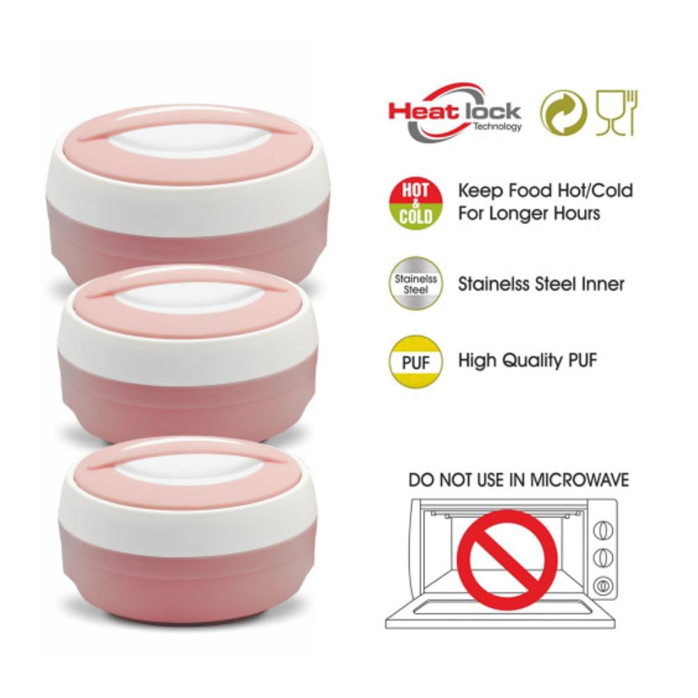 Asian Cosmos Insulated Casserole | Set of 3 Pcs