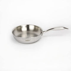 Brilliant Tri-Ply Stainless Steel 24 cm Fry Pan | Gas & Induction Compatible | Silver