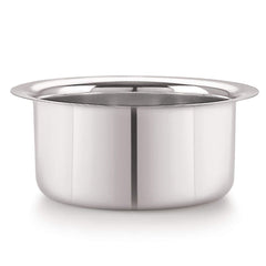 Bengani Stainless Steel Tope 1000 ML | 18 Gauge Heavy Duty Tapeli | Flat Bottom Pateli for Milk and Soups| Lifetime Guarantee