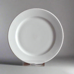 Clay Craft Ceramic Basic Dinner Plate Georgian | White | Set of 4 Pc
