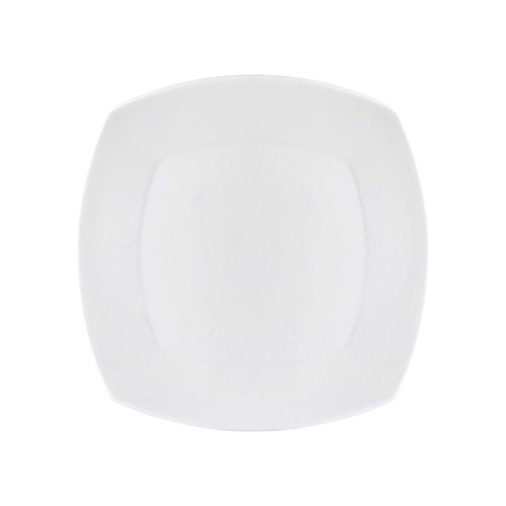 Clay Craft Ceramic Basic Dinner Plate Zen Square | White | 1 Pc