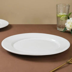 Clay Craft Ceramic Basic Quarter Plate Georgian | White | Set of 4 Pcs