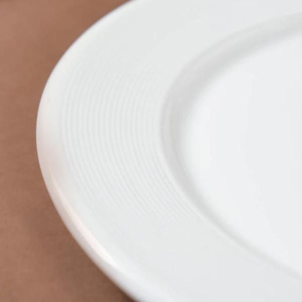 Clay Craft Ceramic Basic Quarter Plate Georgian | White | Set of 4 Pcs