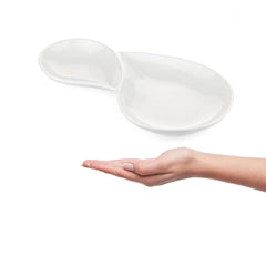 Clay Craft Ceramic Basic Platter Capsule | White | 1 Pc