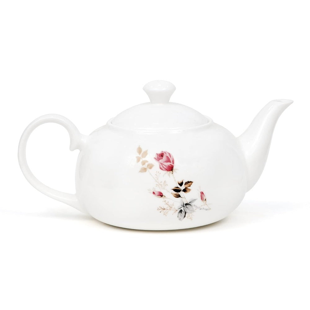 Clay Craft Ceramic Floral Printed 1100 ML Tea Pot Kettle - Elegant Teapot for Serving Tea | 1 Pc