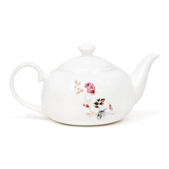 Clay Craft Ceramic Floral Printed 1100 ML Tea Pot Kettle - Elegant Teapot for Serving Tea | 1 Pc