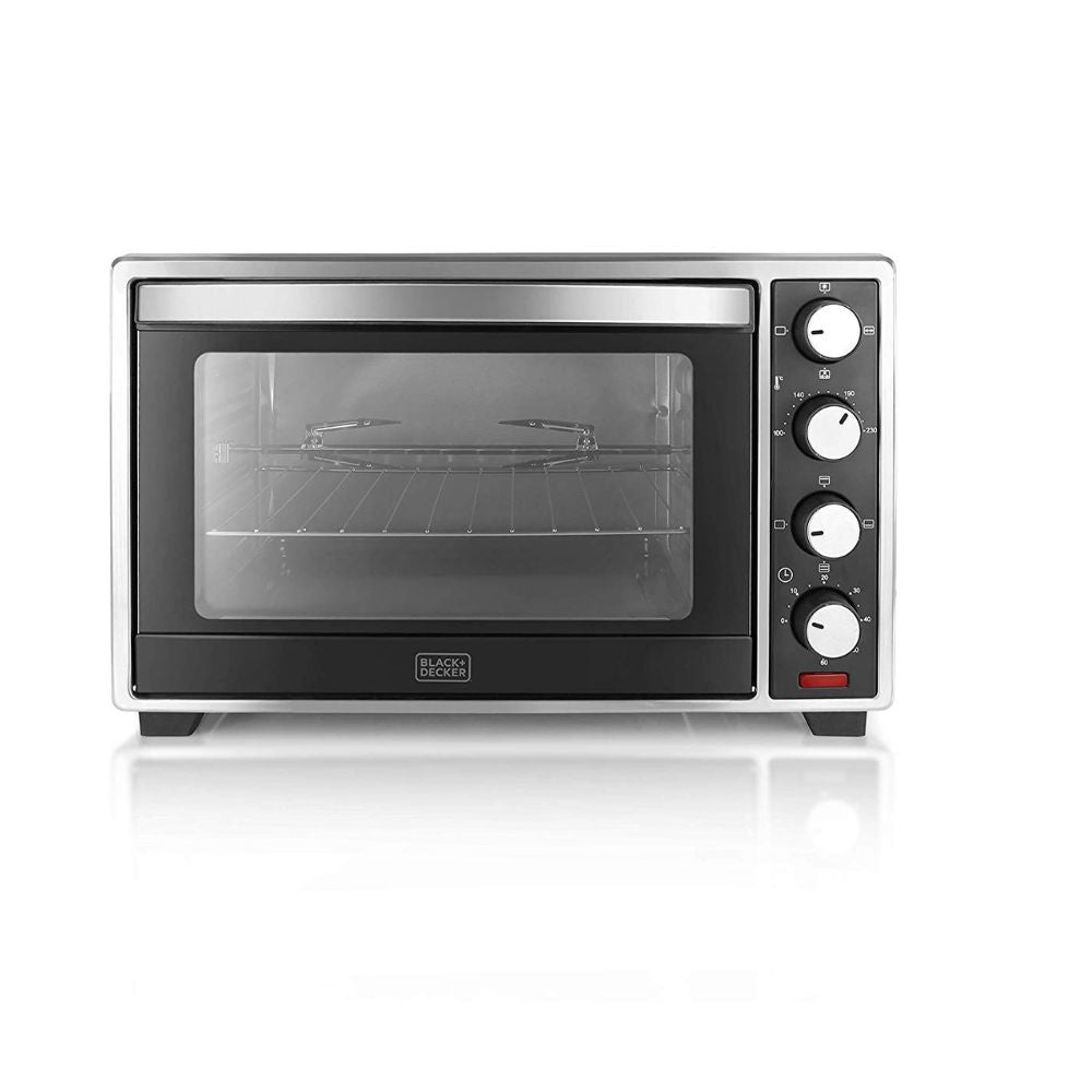 Black+Decker 48 Litre Oven Toaster Grill OTG with Rotisserie Convection for Grilling & Baking | Full Stainless Steel Housing | Silver & Black