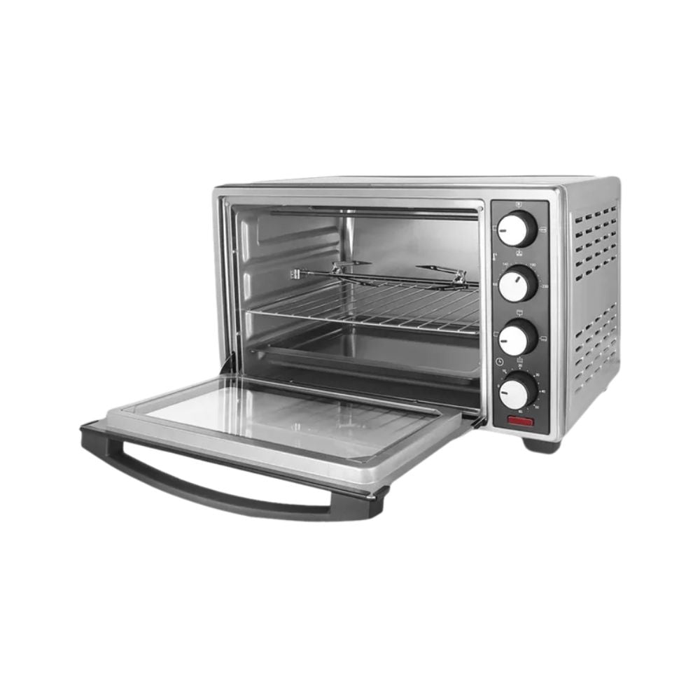 Black+Decker 48 Litre Oven Toaster Grill OTG with Rotisserie Convection for Grilling & Baking | Full Stainless Steel Housing | Silver & Black