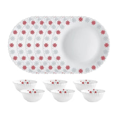 Cello Opalware Dazzle Series Round Dinner Set | Set of 12 Pcs