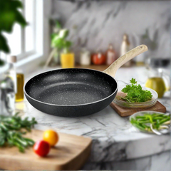 Bergner Bellini Aura 20 CM Non Stick Frypan | Gas & Induction Compatible | Black