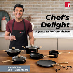 Bergner Bellini Aura Non Stick Tawa | Gas & Induction Compatible | Black
