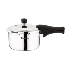 Bergner Trimax Tri-Ply Stainless Steel Pressure Cooker with outer Lid | Gas & Induction Compatible | Silver