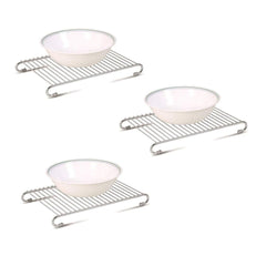 Decent Stainless Steel Hot Plate Stand | Set of 3 Pcs
