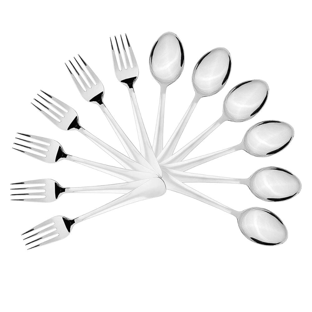 Decent Dazzle Stainless Steel Cutlery Set with Stand | Set of 24 Pcs