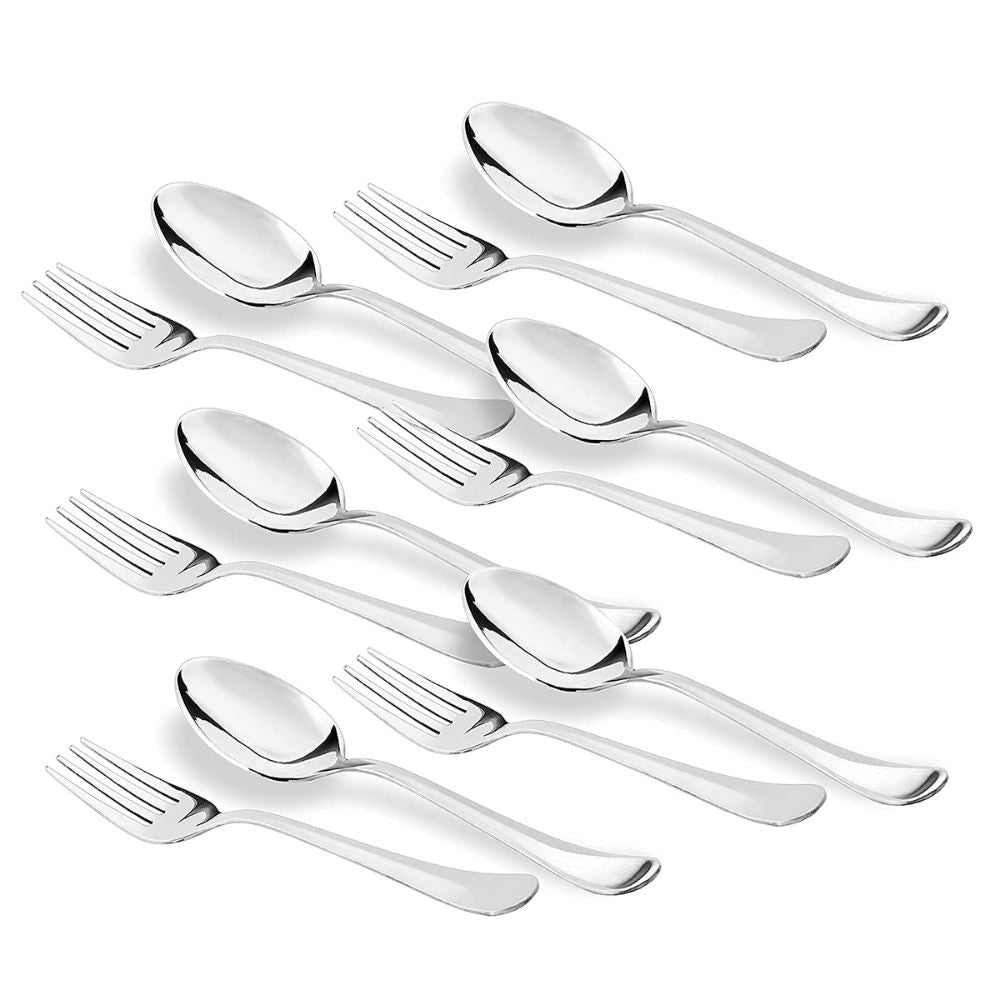 Decent Dazzle Stainless Steel Cutlery Set with Stand | Set of 24 Pcs
